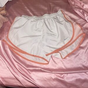 White and Pink Nike Shorts